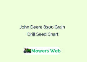 John Deere 8300 Grain Drill Seed Chart