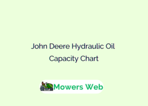 John Deere Hydraulic Oil Capacity Chart