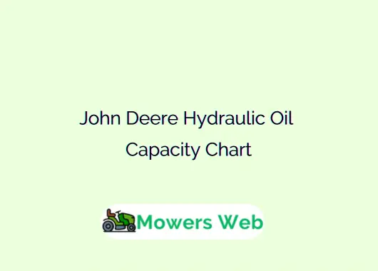 John Deere Hydraulic Oil Capacity Chart