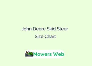 John Deere Skid Steer Size Chart
