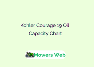 Kohler Courage 19 Oil Capacity Chart