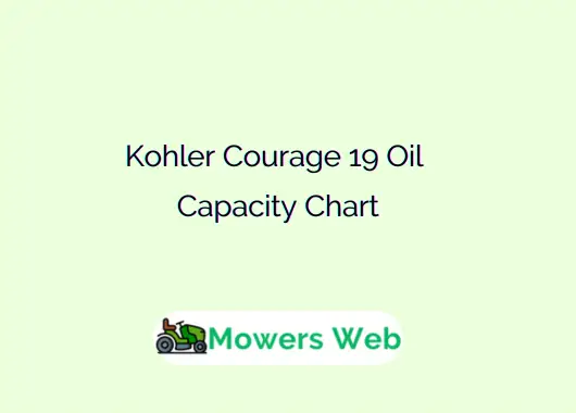 Kohler Courage 19 Oil Capacity Chart