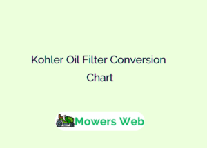 Kohler Oil Filter Conversion Chart