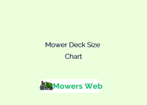 Mower Deck Size Chart