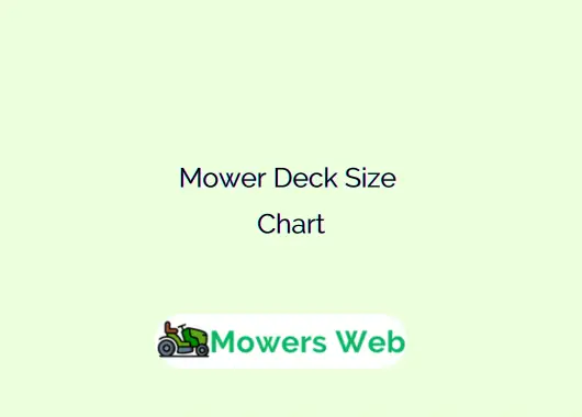 Mower Deck Size Chart
