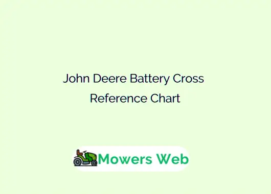 John Deere Battery Cross Reference Chart
