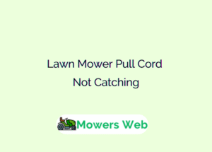 Lawn Mower Pull Cord Not Catching