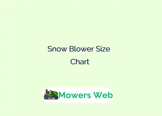 Snow Blower Size Chart