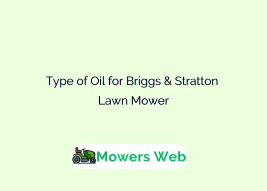 Type of Oil for Briggs & Stratton Lawn Mower