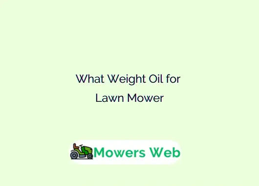 What Weight Oil for Lawn Mower