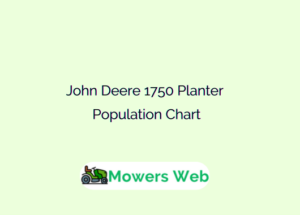 John Deere 1750 Planter Population Chart