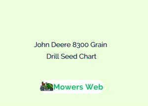 John Deere 8300 Grain Drill Seed Chart
