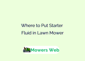 Where to Put Starter Fluid in Lawn Mower
