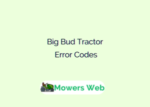Big Bud Tractor Error Codes