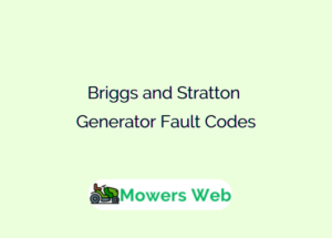 Briggs and Stratton Generator Fault Codes