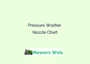 Pressure Washer Nozzle Chart