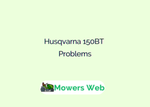 Husqvarna 150BT Problems