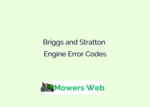 Briggs and Stratton Engine Error Codes