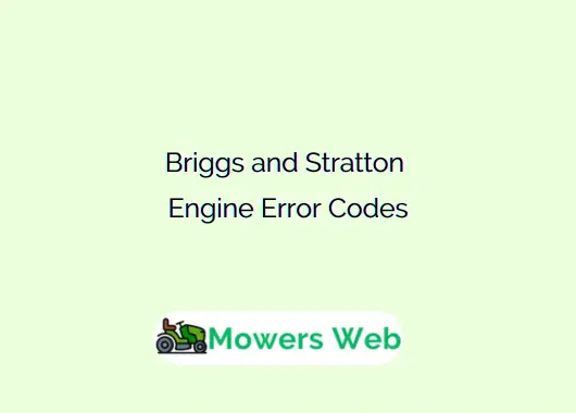 Briggs and Stratton Engine Error Codes