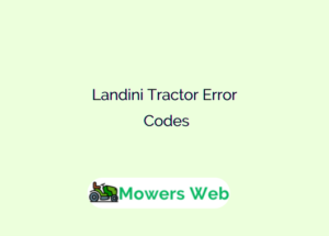 Landini Tractor Error Codes
