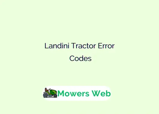 Landini Tractor Error Codes