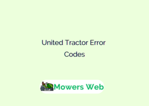 United Tractor Error Codes