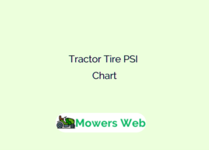 Tractor Tire PSI Chart