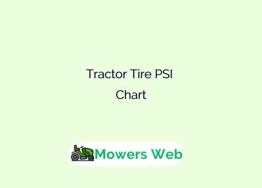 Tractor Tire PSI Chart