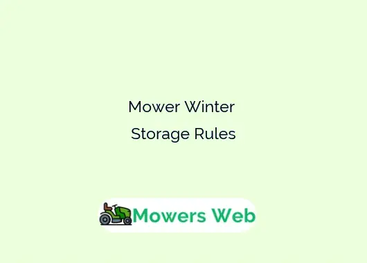 Mower Winter Storage Rules